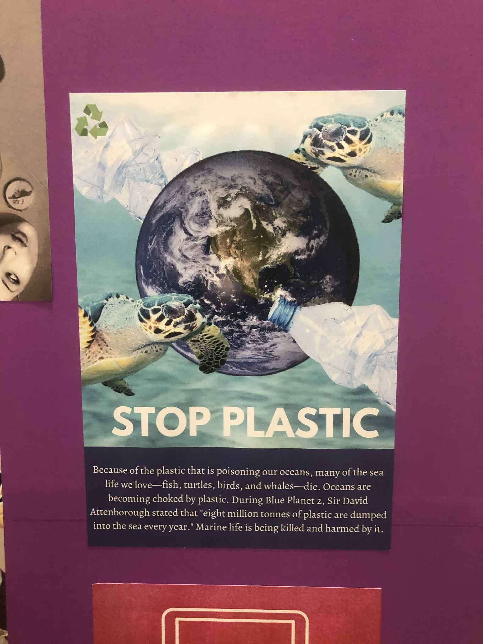 Grade 8 Stop Plastic visual communication poster