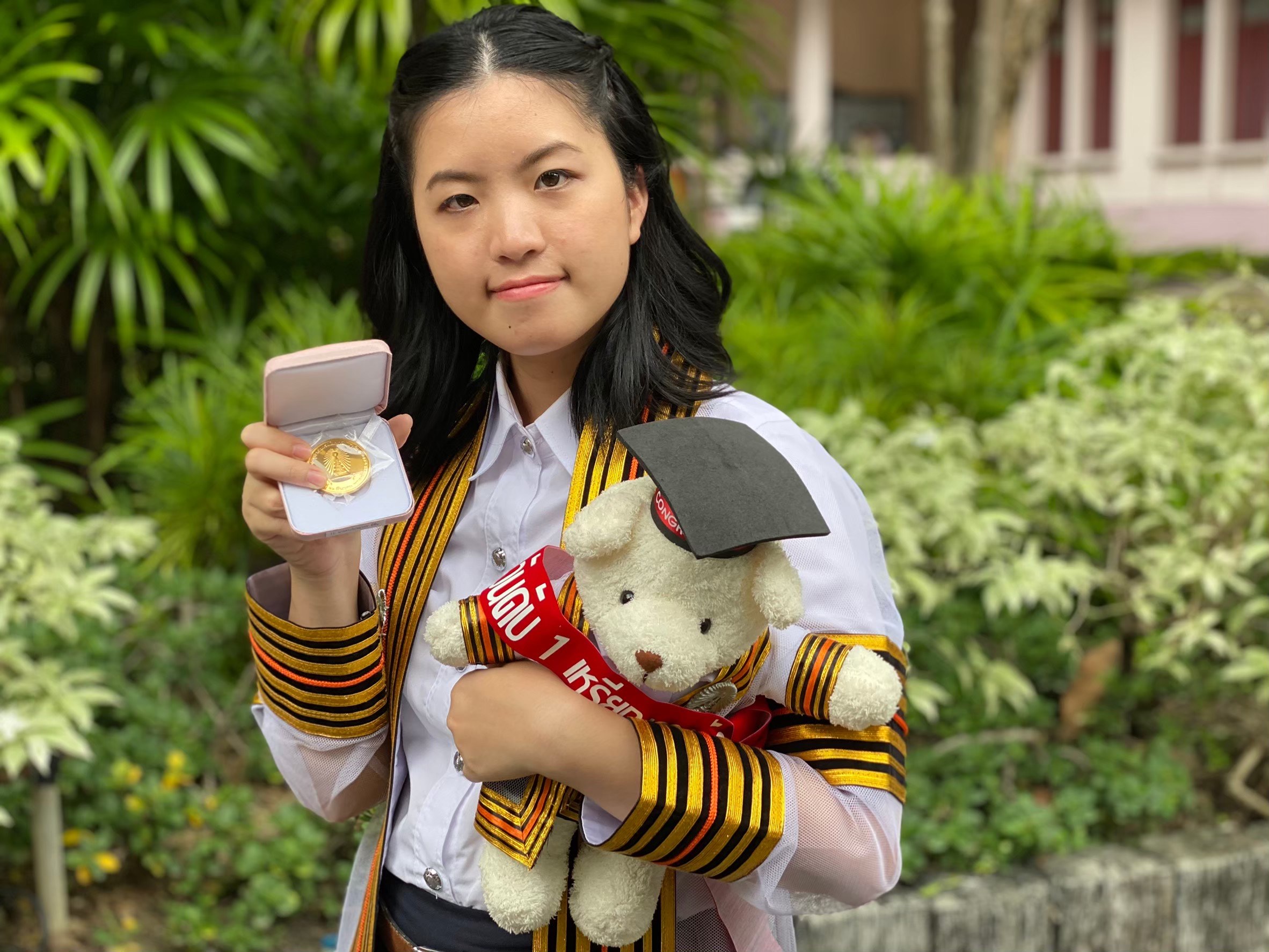 Praimakorn Michuen at her university graduation